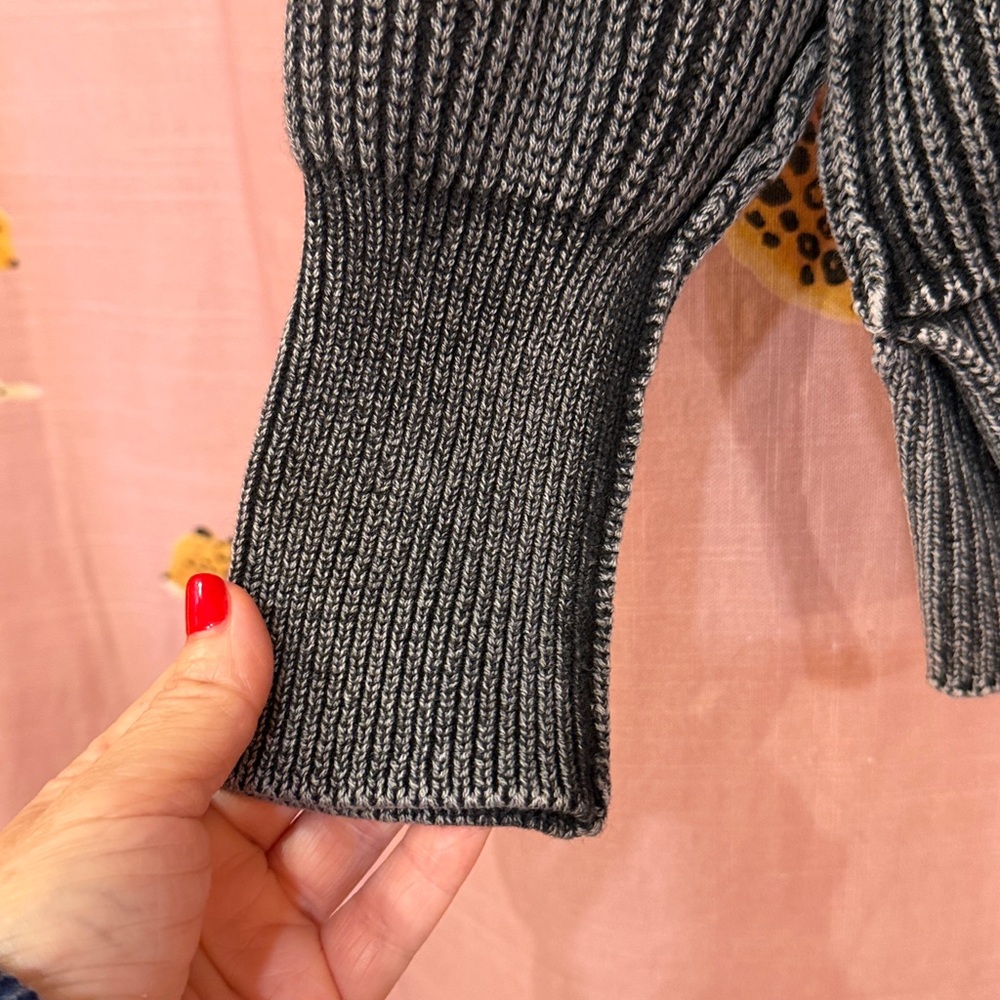 Zénana Mock Neck Ribbed Knit Sweater - Picture 5 of 8